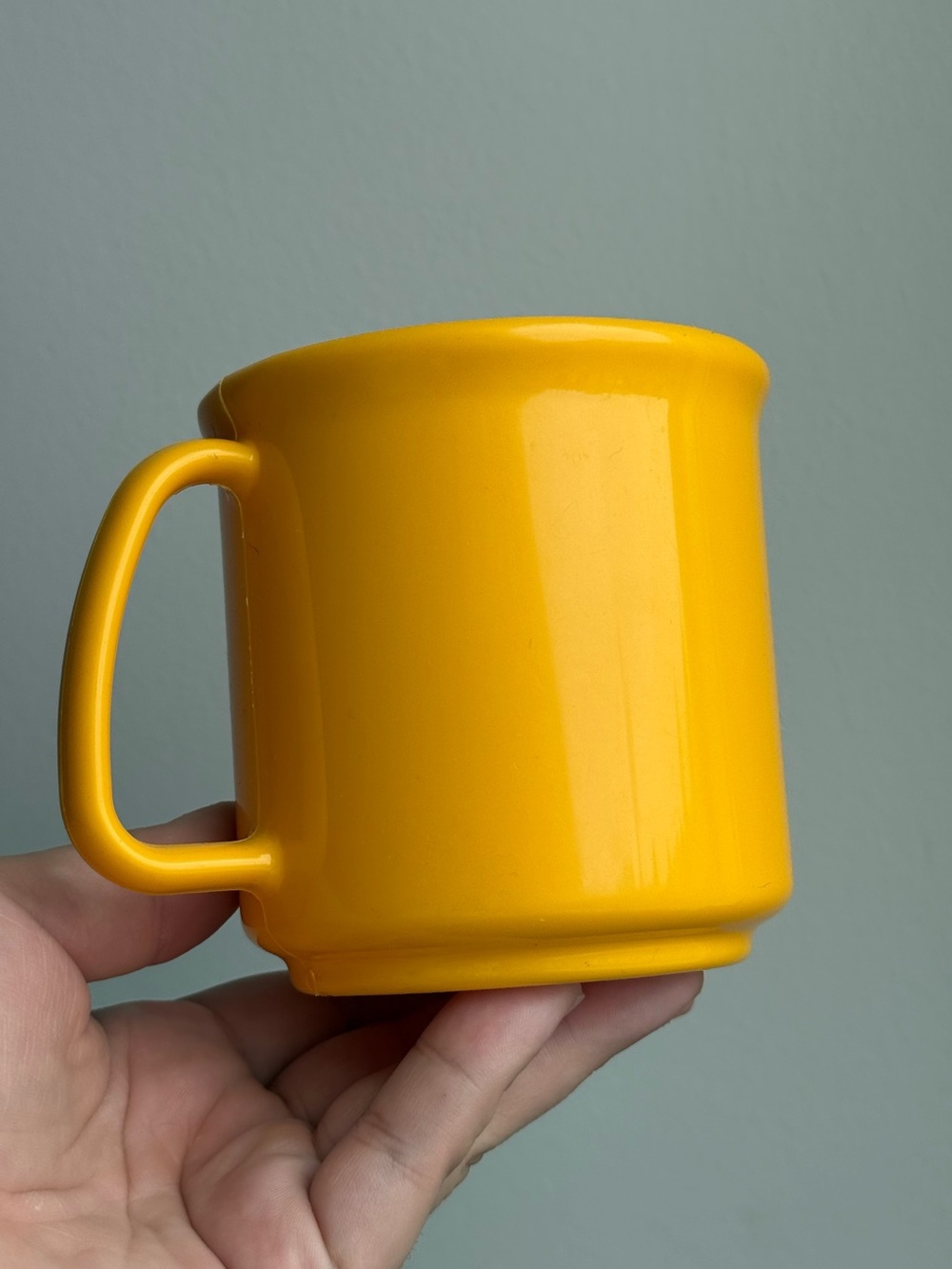 Yellow Mug 440ml PIONEER #115 Vintage Melamine Hard Plastic Cup Kitchen Thailand